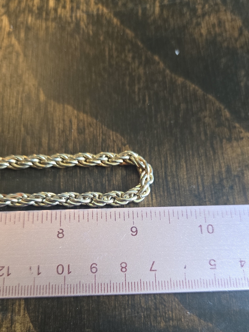 Gold Tone Rope Chain Necklace - Picture 3 of 3